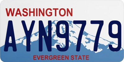 WA license plate AYN9779