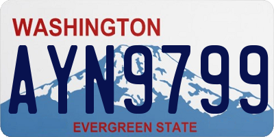 WA license plate AYN9799