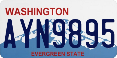 WA license plate AYN9895