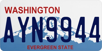WA license plate AYN9944
