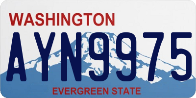 WA license plate AYN9975