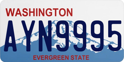 WA license plate AYN9995