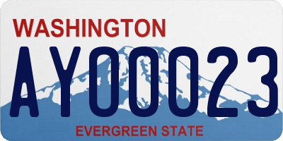 WA license plate AYO0023