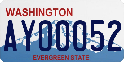 WA license plate AYO0052