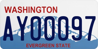 WA license plate AYO0097