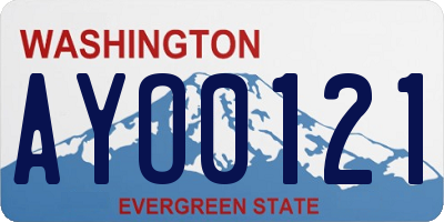 WA license plate AYO0121