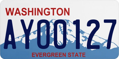 WA license plate AYO0127