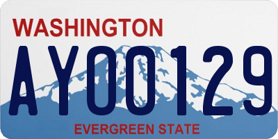 WA license plate AYO0129