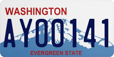 WA license plate AYO0141