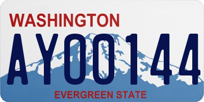 WA license plate AYO0144