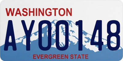 WA license plate AYO0148