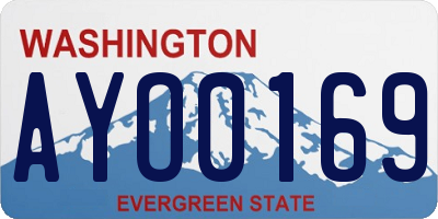 WA license plate AYO0169