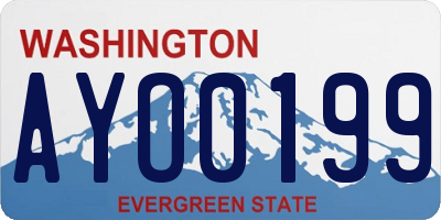 WA license plate AYO0199