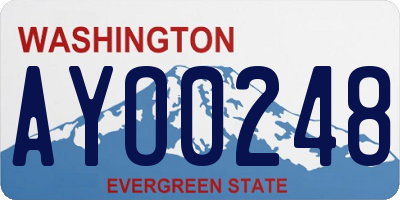 WA license plate AYO0248
