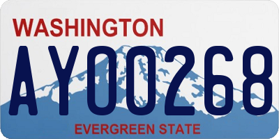 WA license plate AYO0268