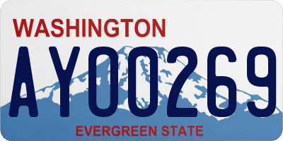 WA license plate AYO0269