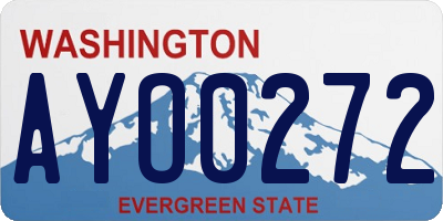 WA license plate AYO0272