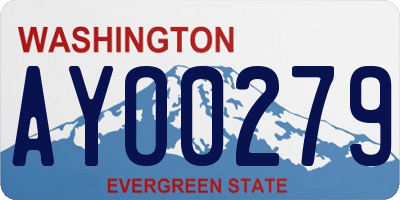 WA license plate AYO0279