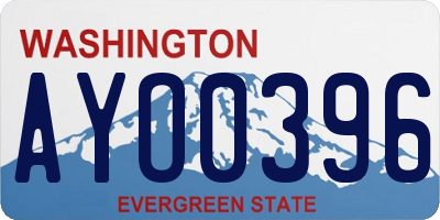 WA license plate AYO0396