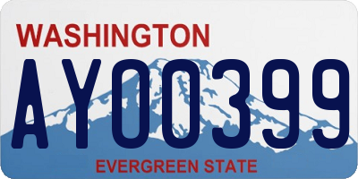 WA license plate AYO0399
