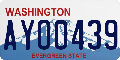 WA license plate AYO0439