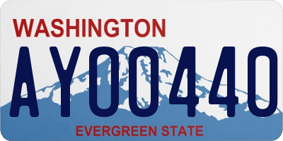 WA license plate AYO0440
