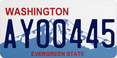 WA license plate AYO0445