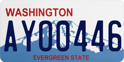 WA license plate AYO0446