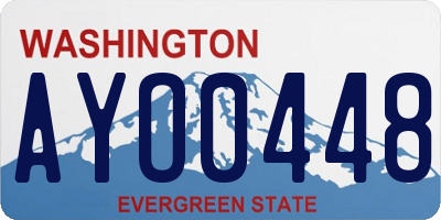 WA license plate AYO0448