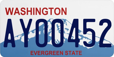 WA license plate AYO0452