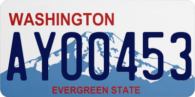 WA license plate AYO0453