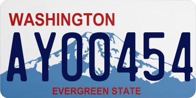 WA license plate AYO0454