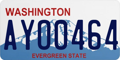 WA license plate AYO0464
