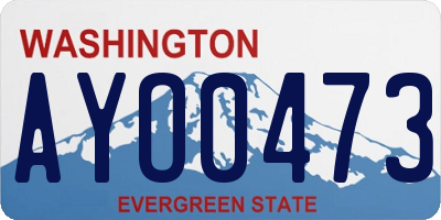 WA license plate AYO0473