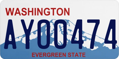 WA license plate AYO0474