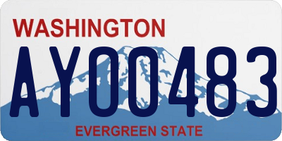 WA license plate AYO0483
