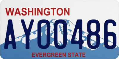 WA license plate AYO0486