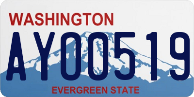 WA license plate AYO0519