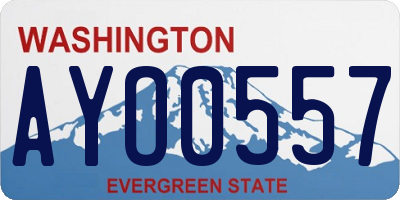WA license plate AYO0557