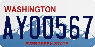 WA license plate AYO0567