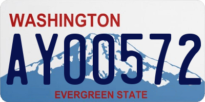 WA license plate AYO0572