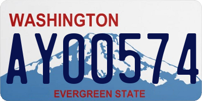 WA license plate AYO0574