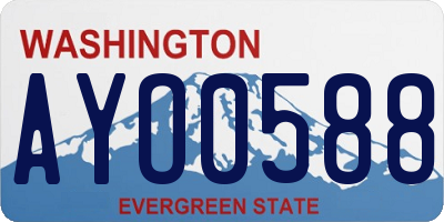 WA license plate AYO0588