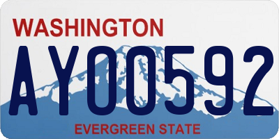WA license plate AYO0592