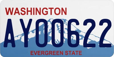 WA license plate AYO0622