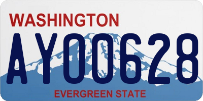 WA license plate AYO0628