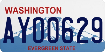 WA license plate AYO0629