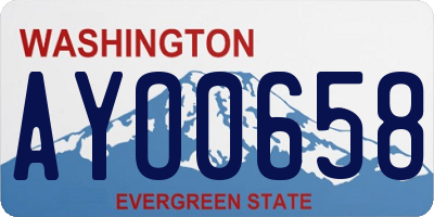 WA license plate AYO0658