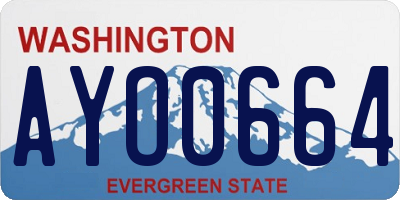 WA license plate AYO0664