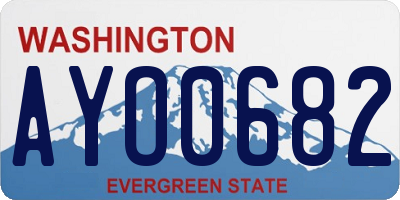 WA license plate AYO0682